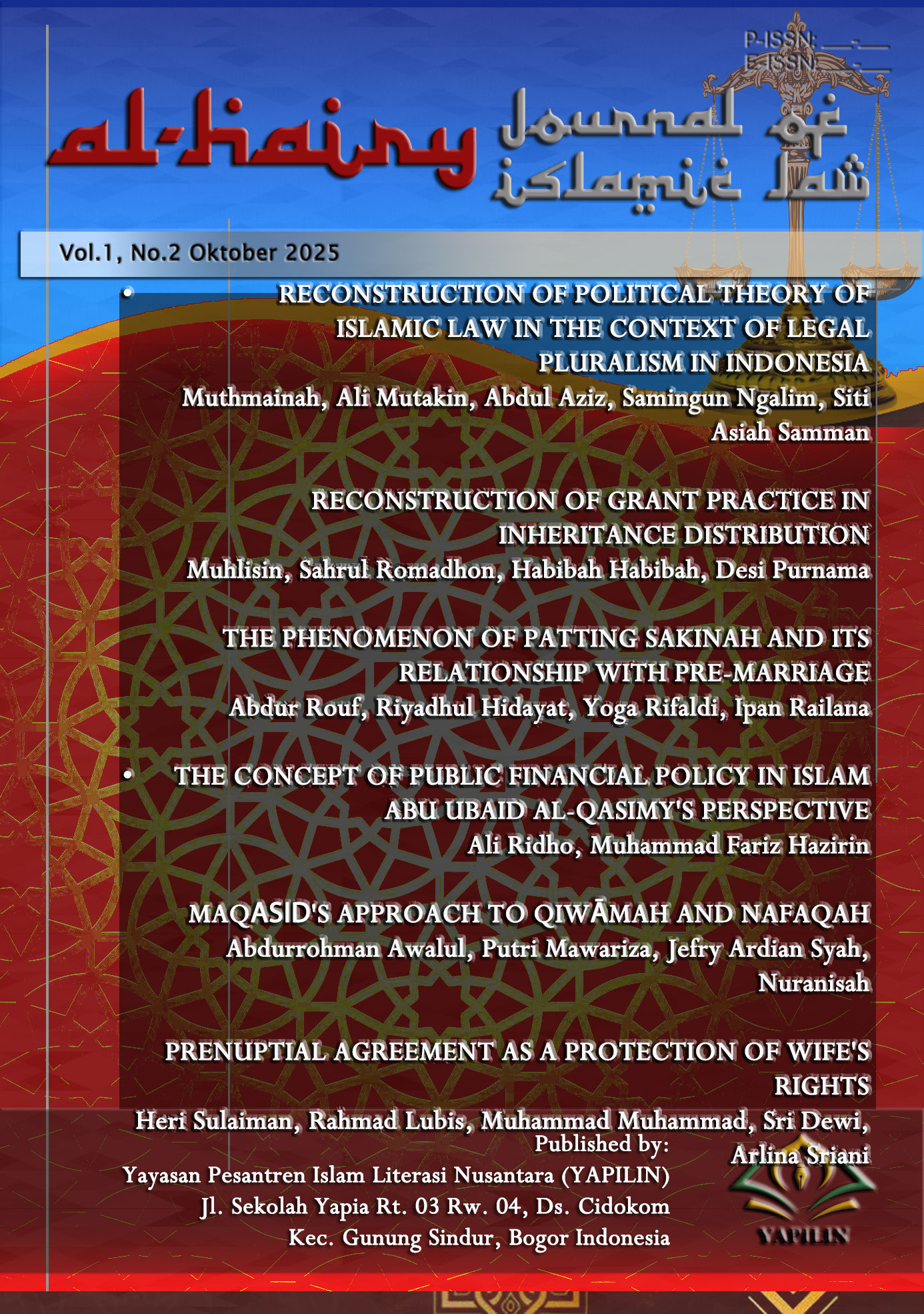 					View Vol. 1 No. 2 (2025): al Hairy
				